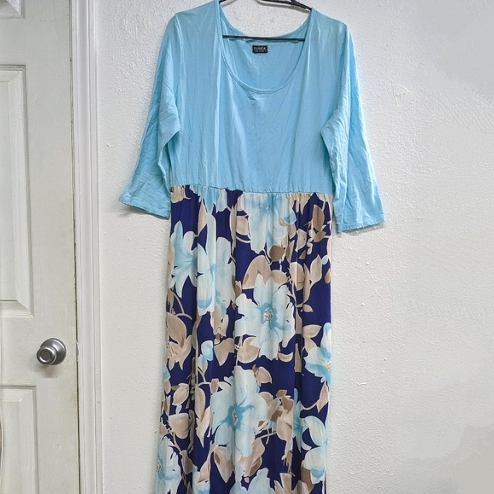 DUNEA Empire Waist Stretchy Maxi Dress